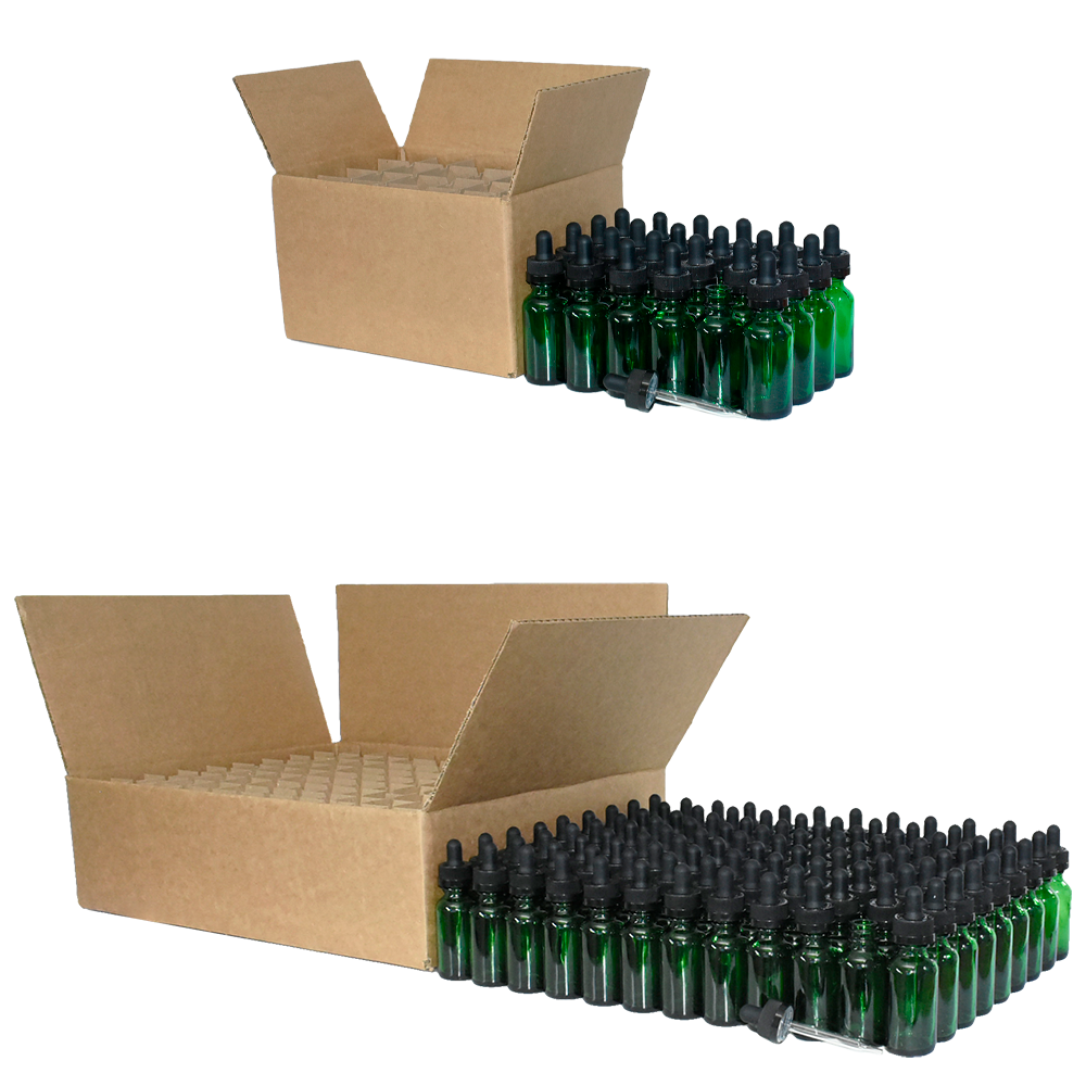 1 oz. Green Boston Round with Black Child-Resistant Dropper (20/400) (V23) (V8)