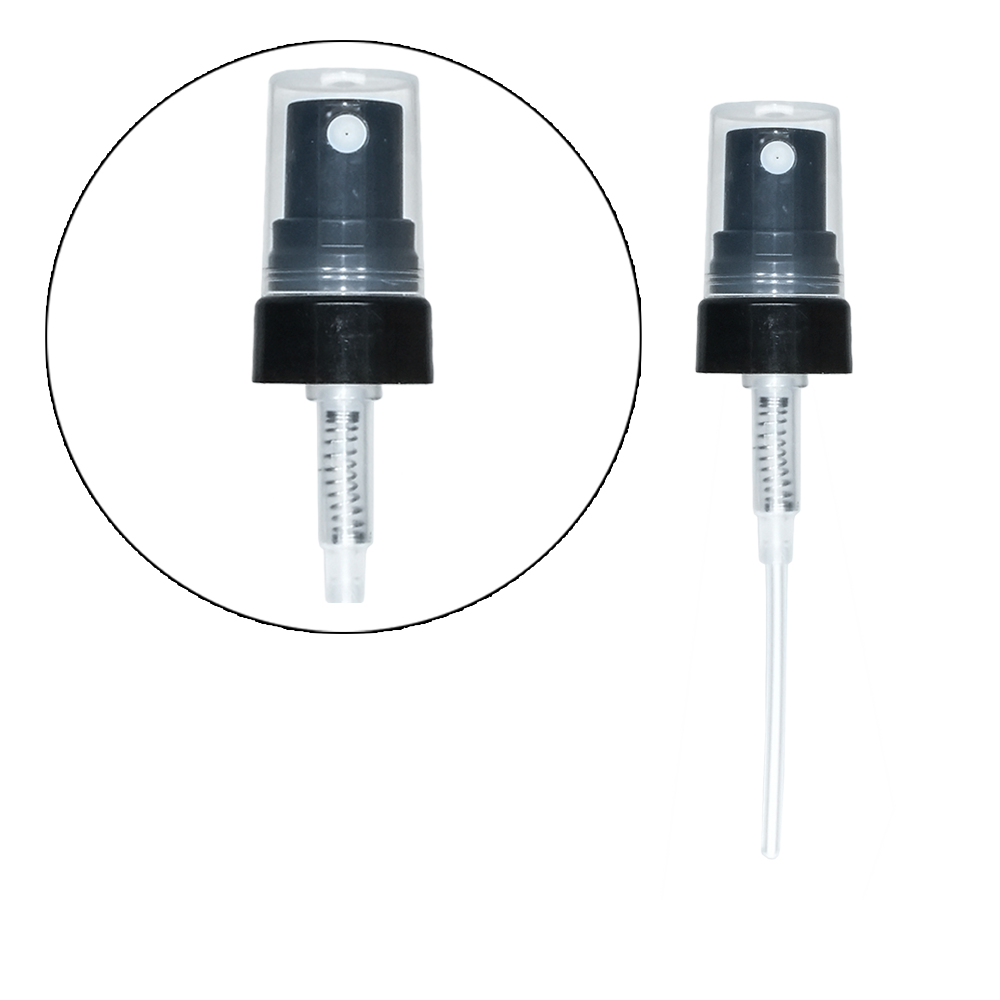 1 oz. Green Boston Round with Black Fine-Mist Sprayer (Smooth) (.16 ml Per Spray) (20/400) (V23) (V20)