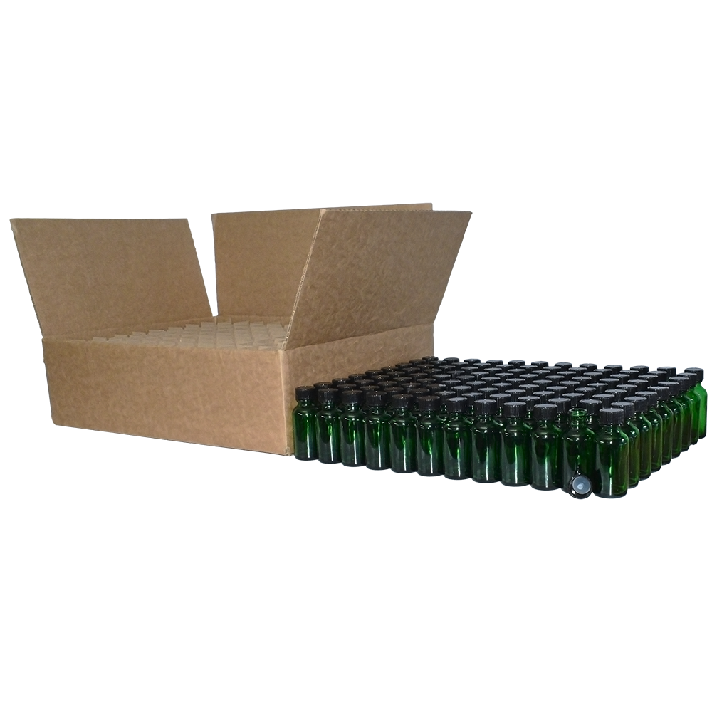 1 oz. Green Boston Round with Black Poly Cone Cap (20/400) (V23) (V10)