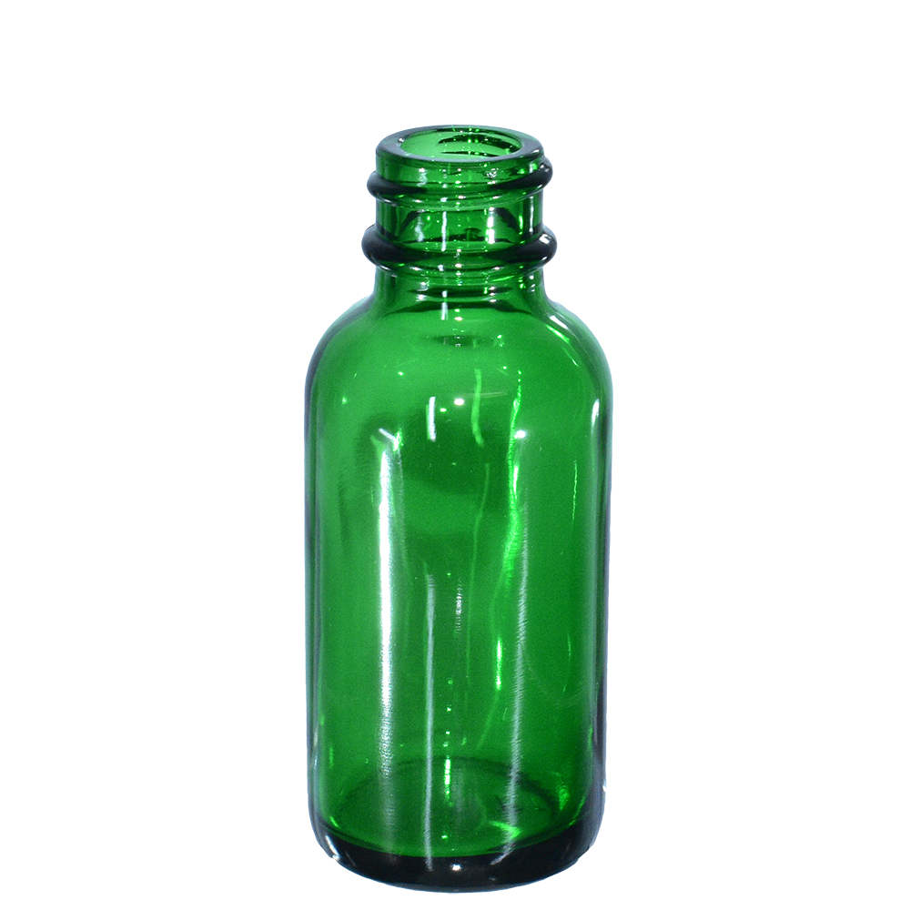 1 oz. Green Boston Round with Black Poly Cone Cap (20/400) (V23) (V10)