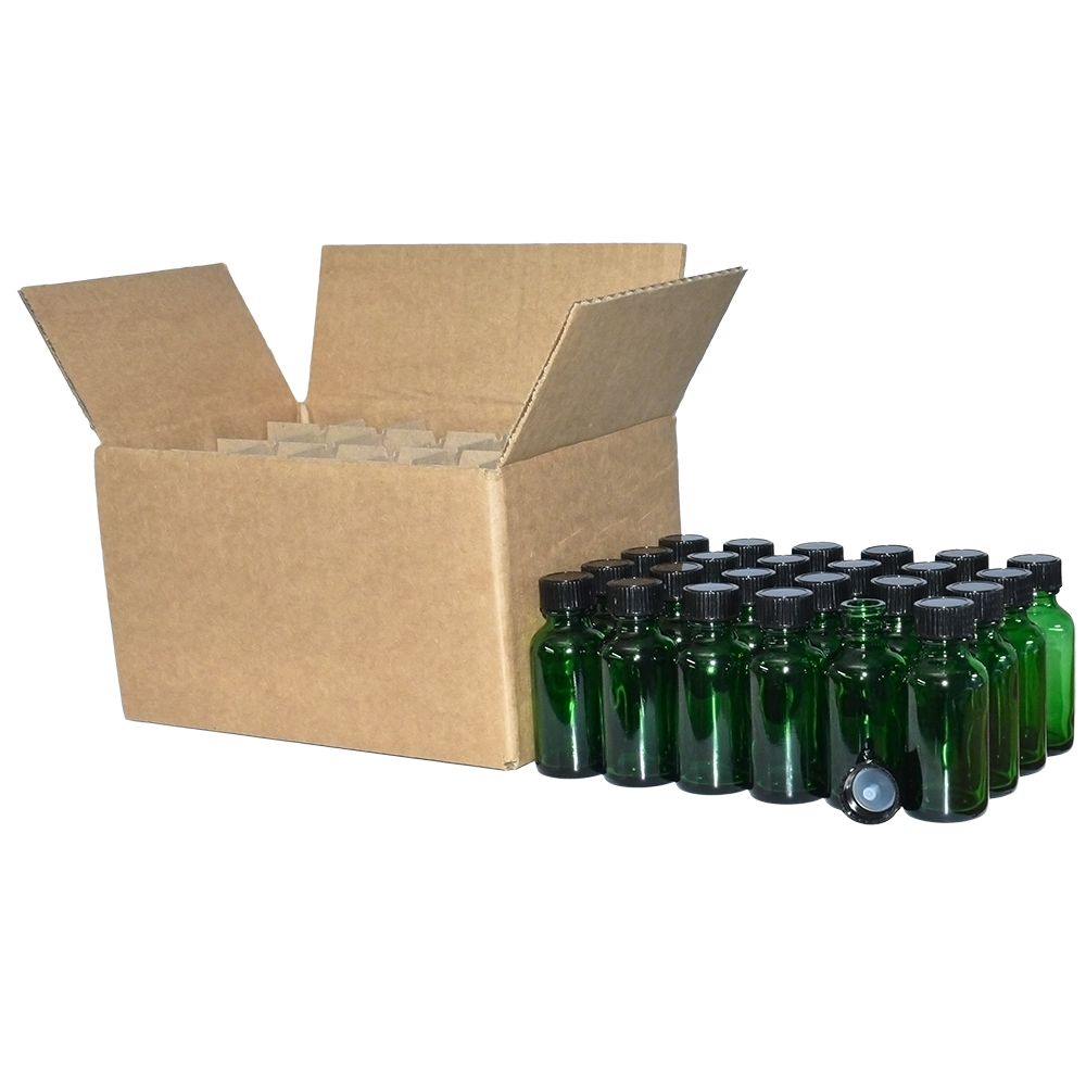 1 oz. Green Boston Round with Black Poly Cone Cap (20/400) (V23) (V10)