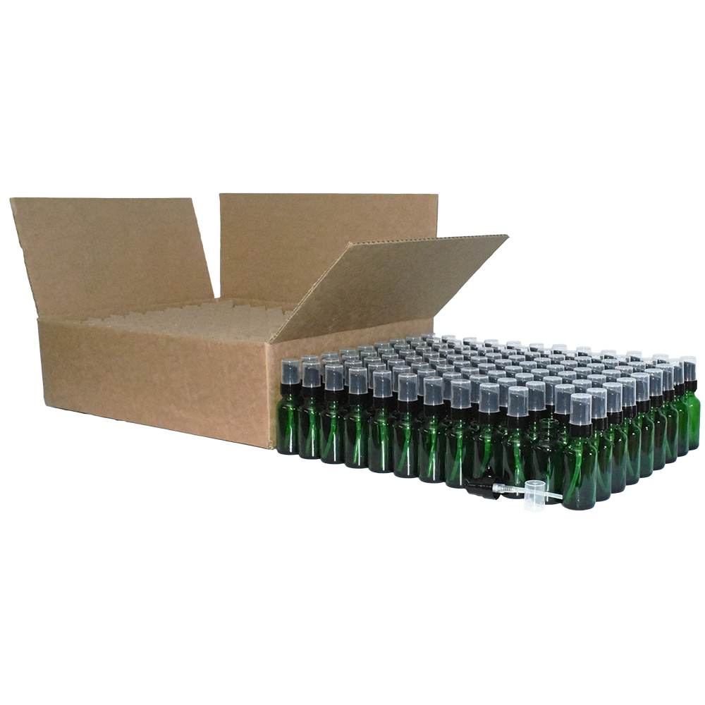 1 oz. Green Boston Round with Black Treatment Pump (20/400) (V23) (V8)