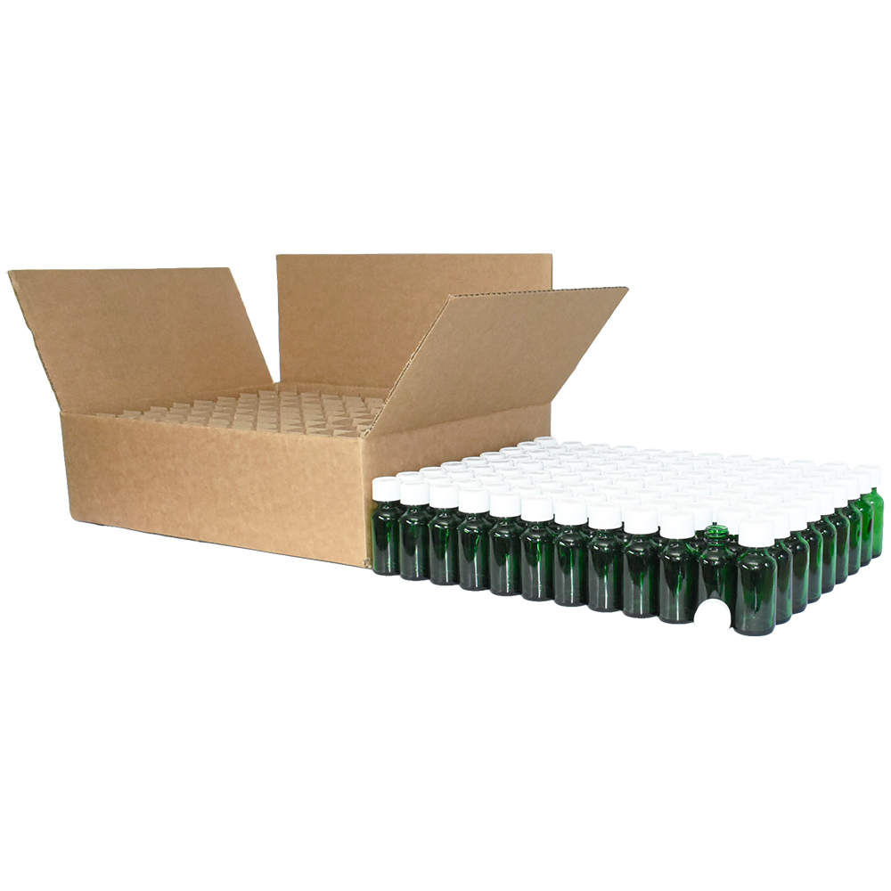 1 oz. Green Boston Round with White Child-Resistant Cap (20/400) (V23) (V1)