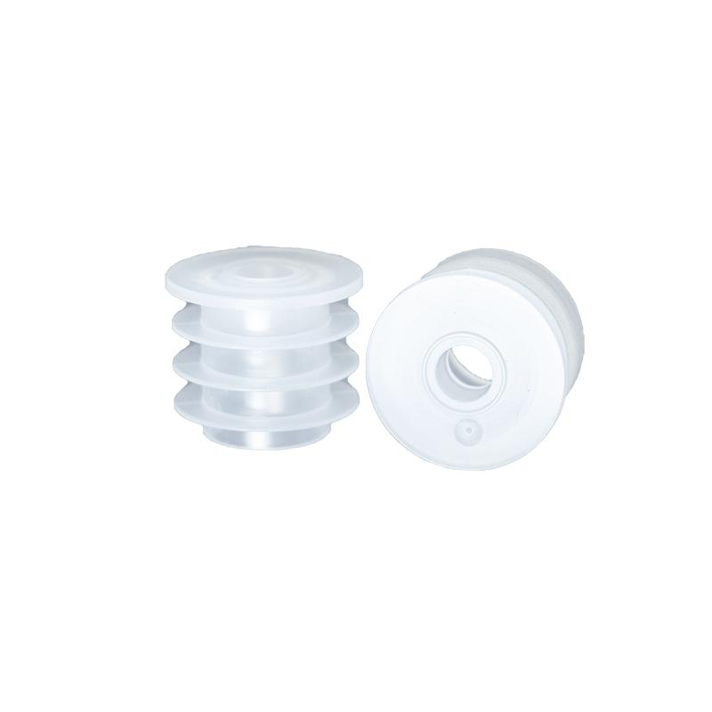 1 oz. Amber Boston Round with Reducer and Black Cap (20/400) (V8) (V6)