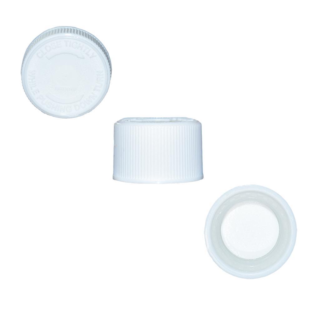 1 oz. Clear Boston Round with White Child-Resistant Cap (20/400) (V23) (V1)