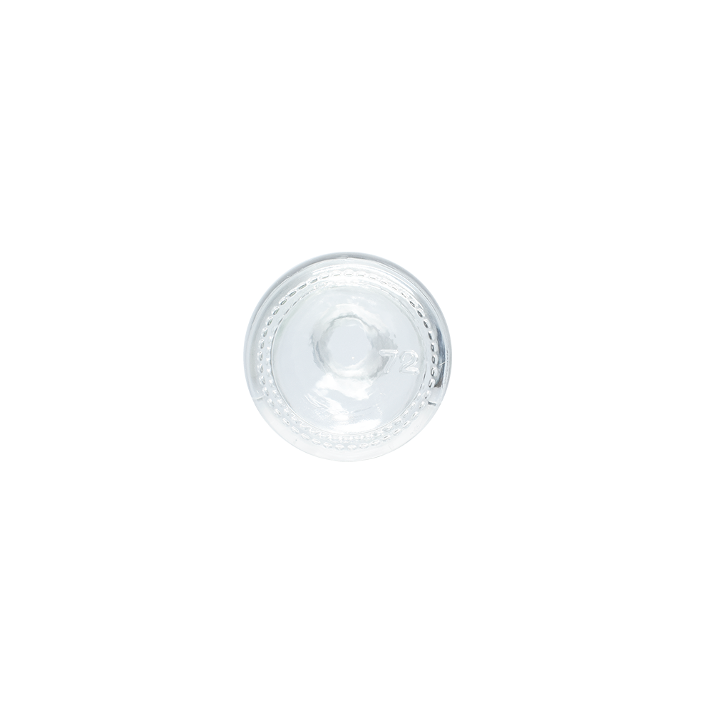 2 oz. Clear Boston Round with Reducer and Black Child-Resistant Cap (20/400) (V23) (V6)