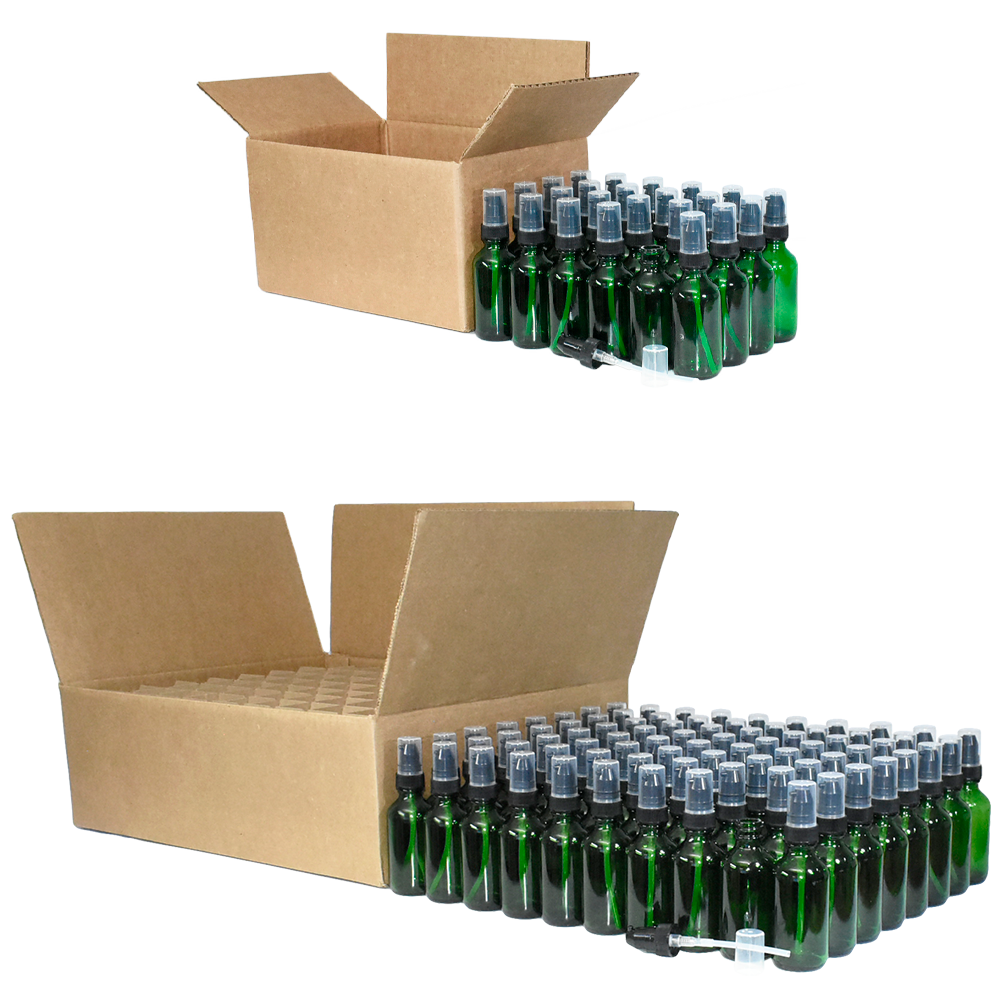 2 oz. Green Boston Round with Black Treatment Pump (20/400) (V23) (V20)