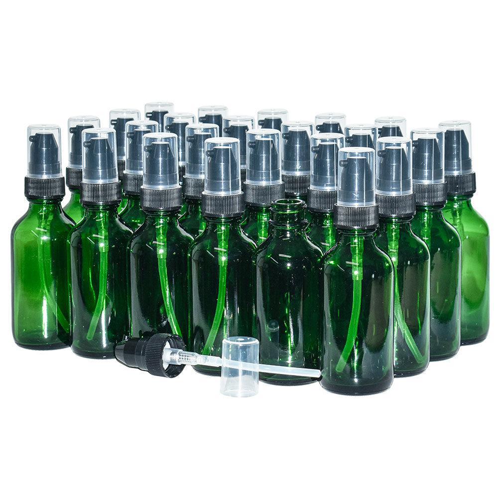 2 oz. Green Boston Round with Black Treatment Pump (20/400) (V23) (V20)