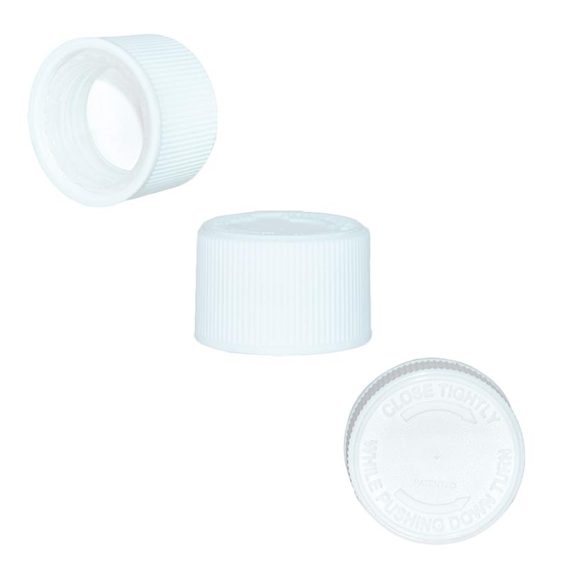 2 oz. Clear Boston Round with White Child-Resistant Cap (20/400) (V23) (V1)