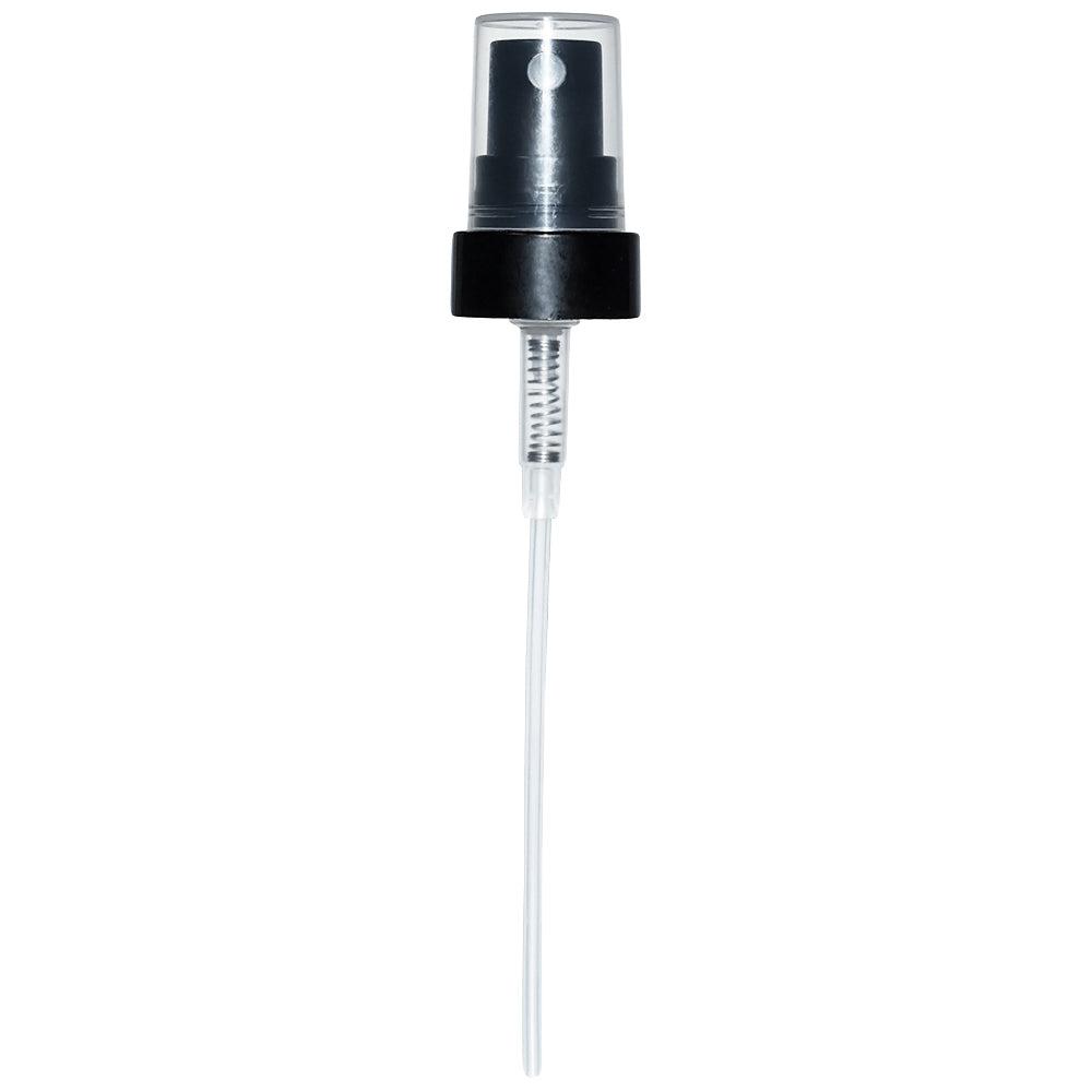 4 oz. Amber Boston Round with Black Fine-Mist Sprayer (Smooth) (22/400) (V8) (V20)