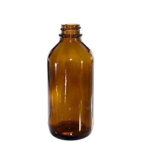 4 oz. Amber Boston Round with Nitrile Rubber Black Graduated Glass Dropper (22/400) (V5) (V12)