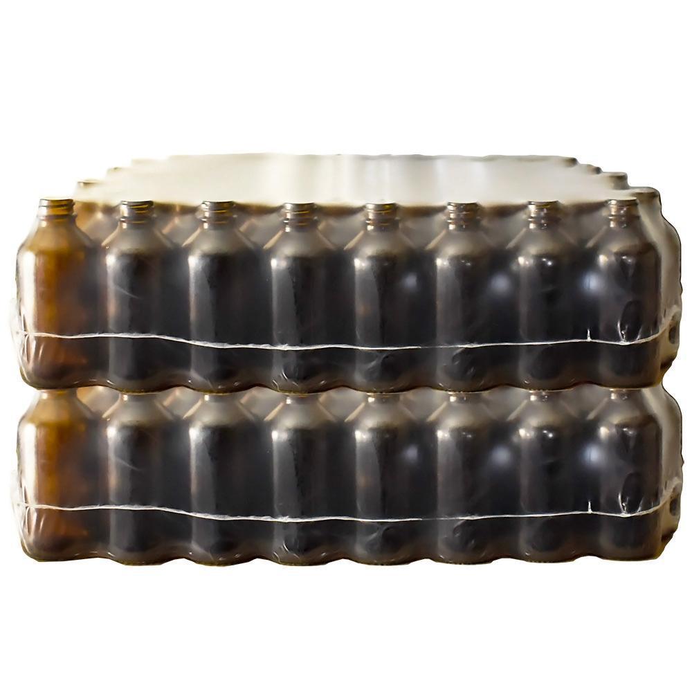 4 oz. Amber Boston Round with No Closure (22/400) (V23)