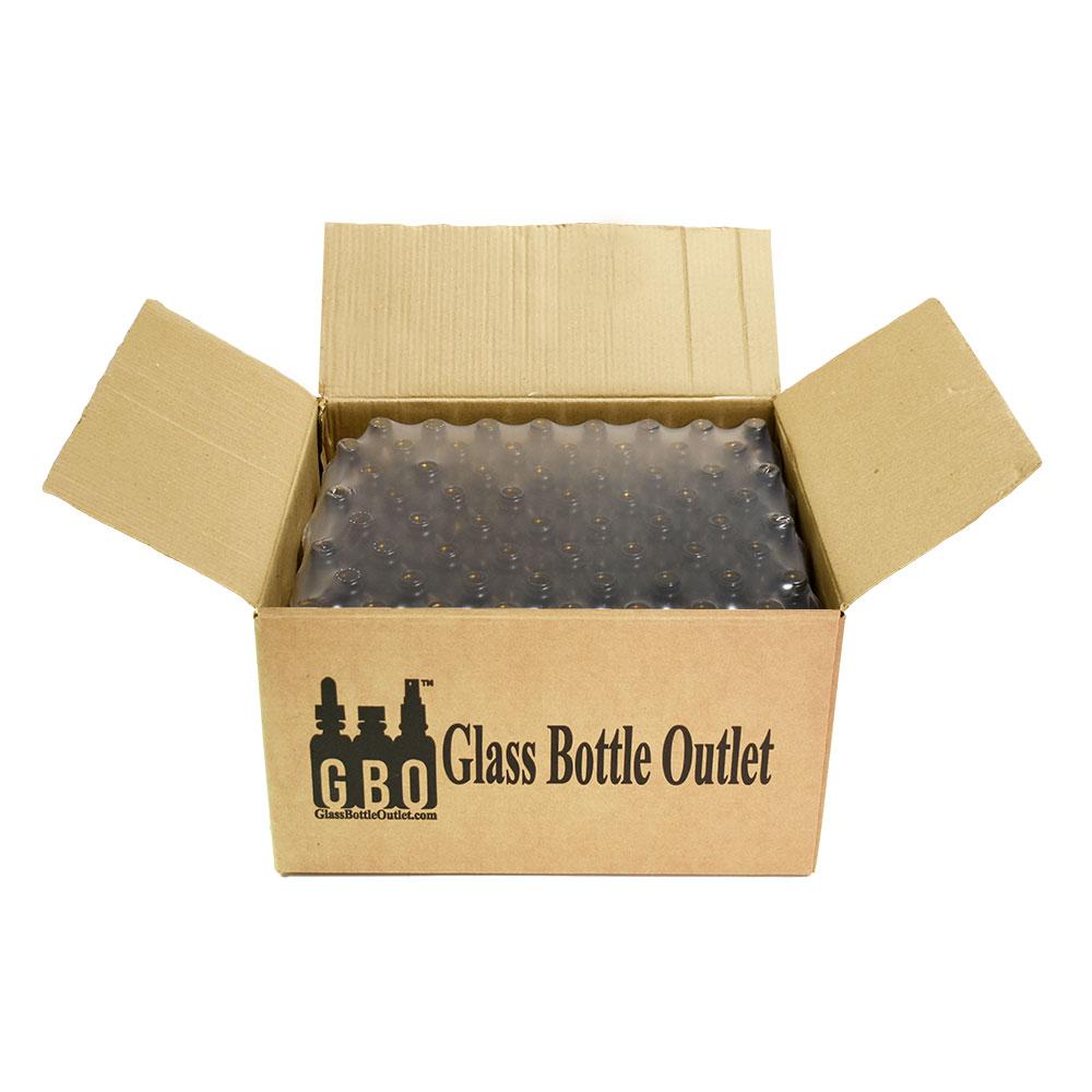 4 oz. Amber Boston Round with No Closure (22/400) (V23)