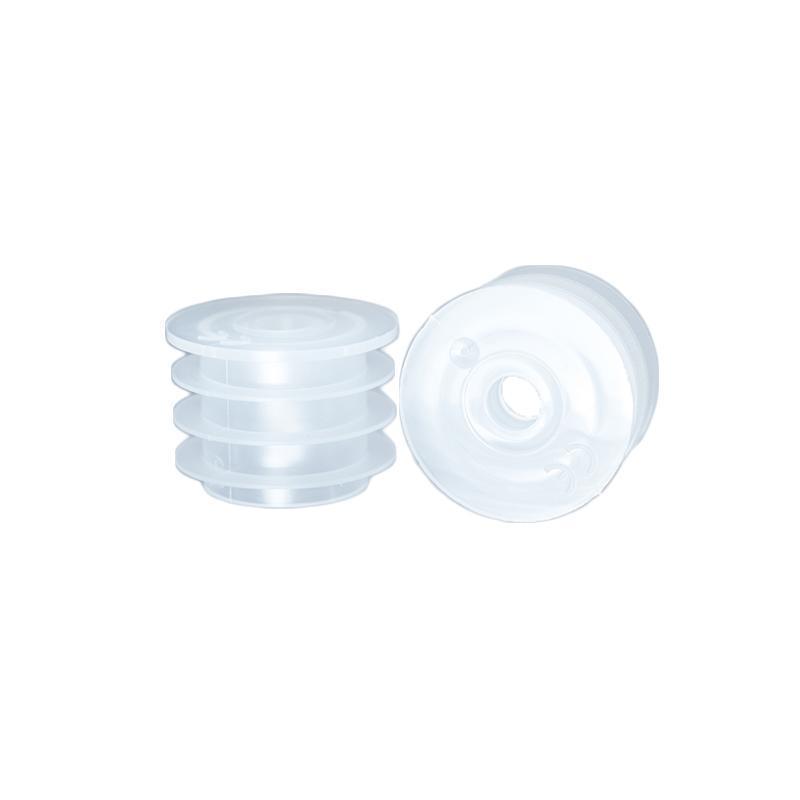 8 oz. Clear Boston Round with Reducer and Black Foam-Lined Cap (24/400) (V4) (V1)