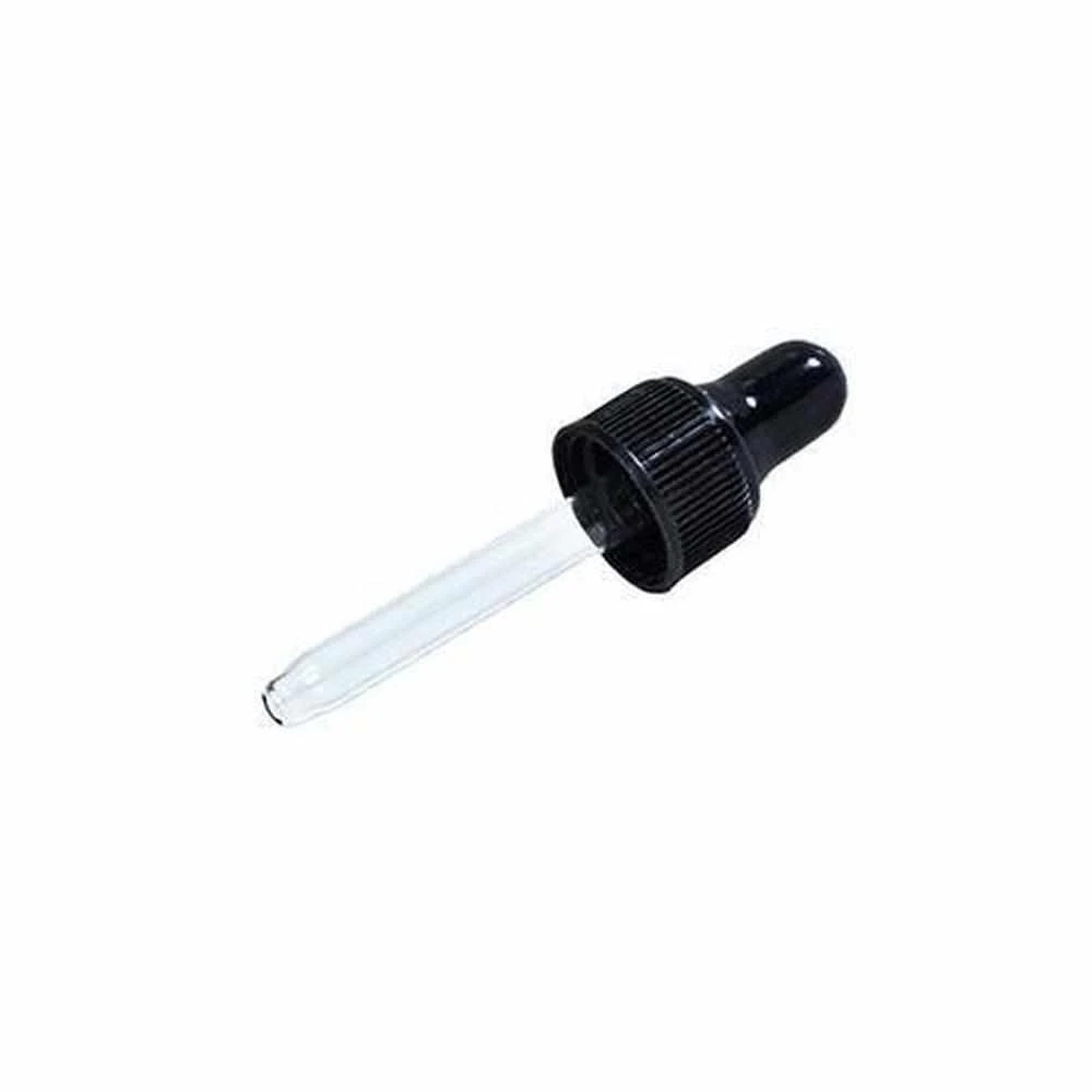 Black Glass Dropper (13/425) (1 Dram) (V2)