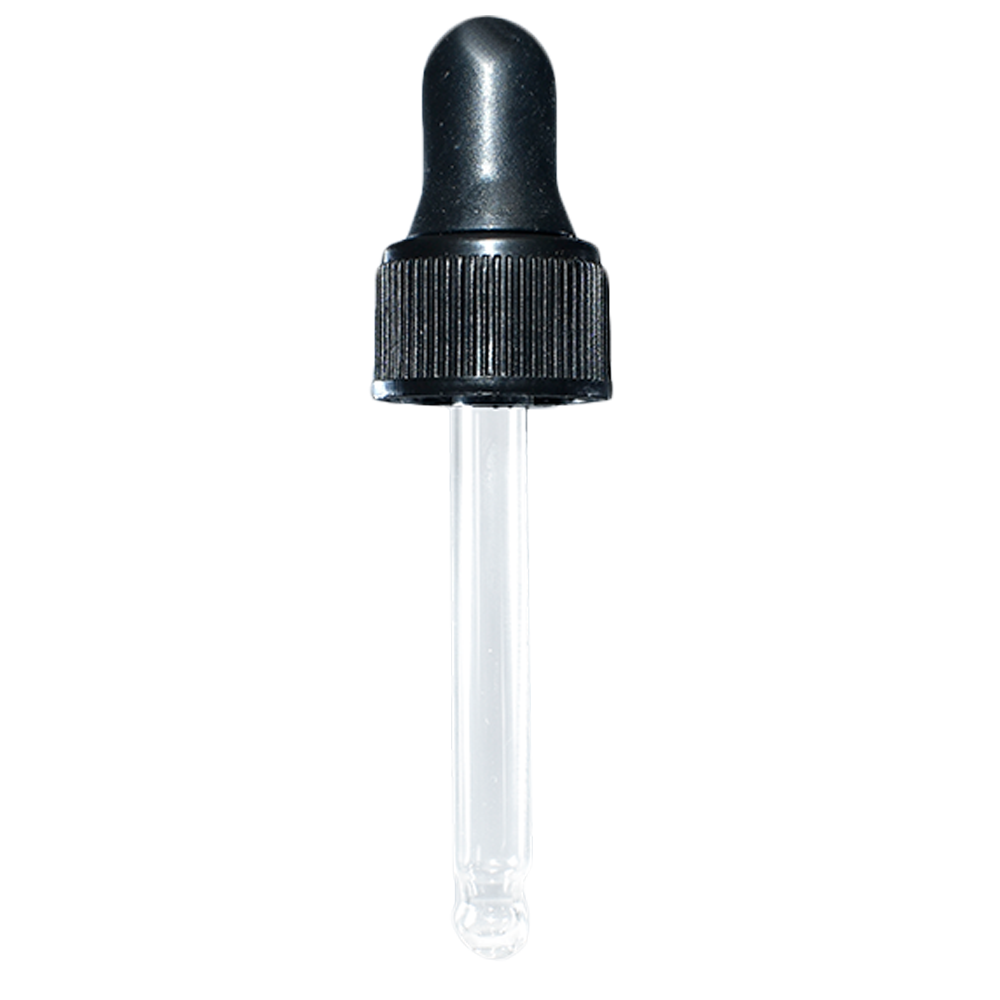 Black Glass Dropper (13/425) (1 Dram) (V2)