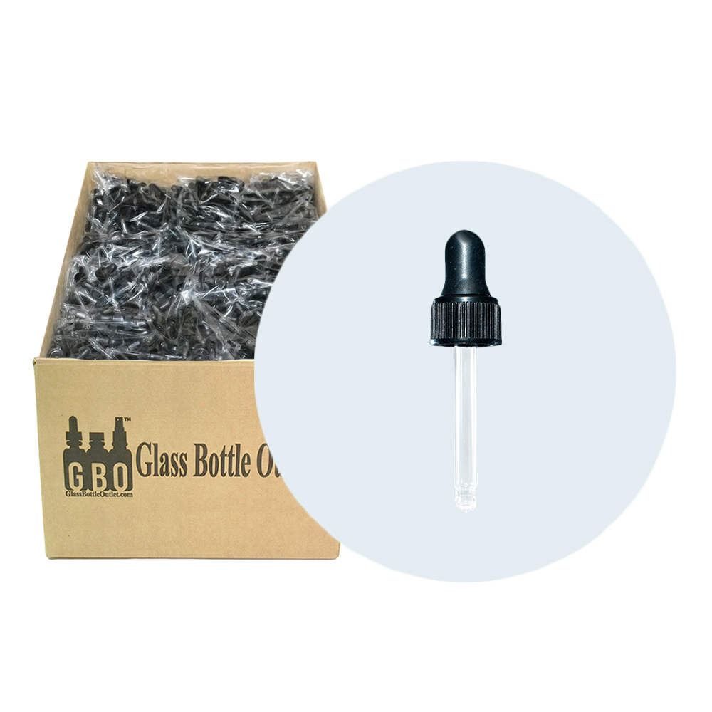 Black Glass Dropper (13/425) (1 Dram) (V2)