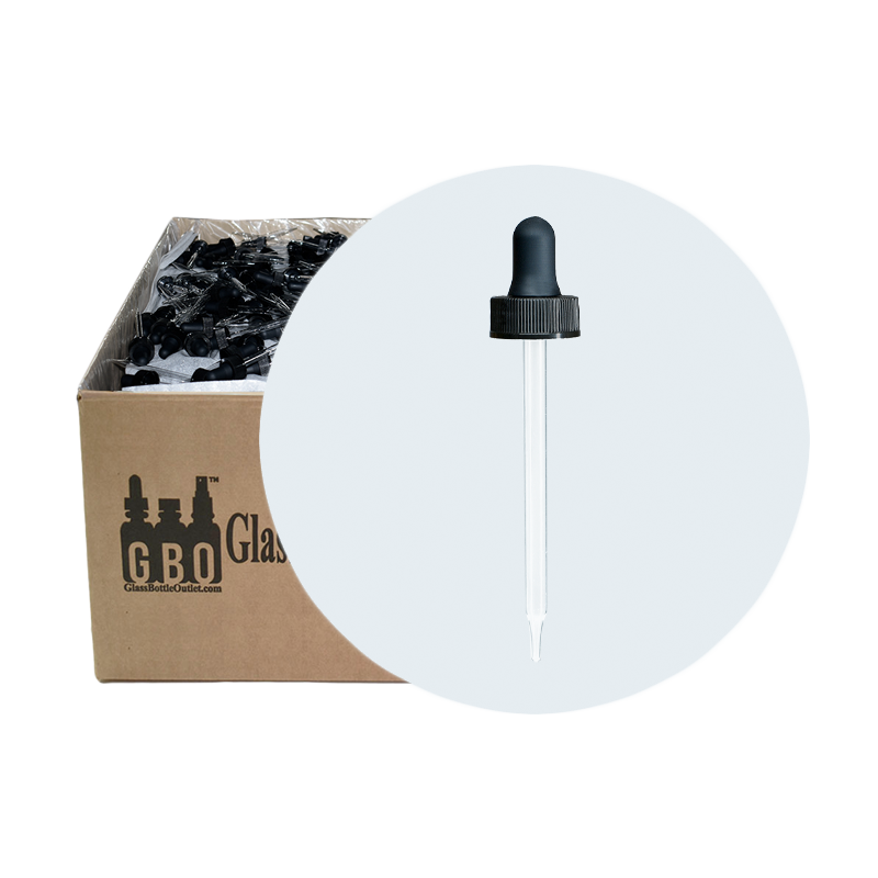 Black Glass Dropper (22-400) (4 oz.) (V8)