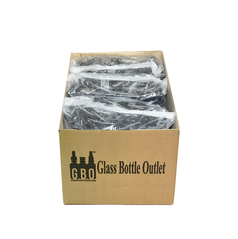 Black Glass Dropper with Nitrile Rubber (20-400) (1 oz.) (V5)