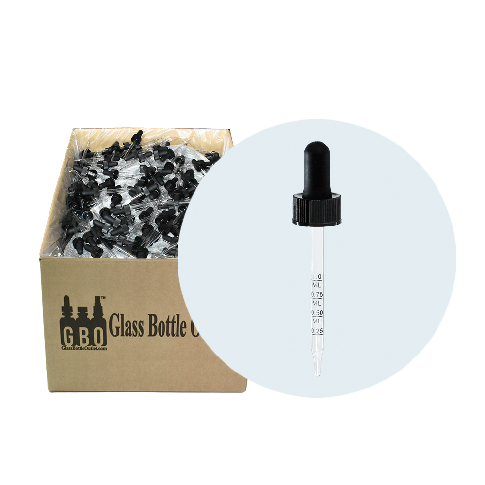 Black Graduated Glass Dropper (20-400) (2 oz.) (V15)