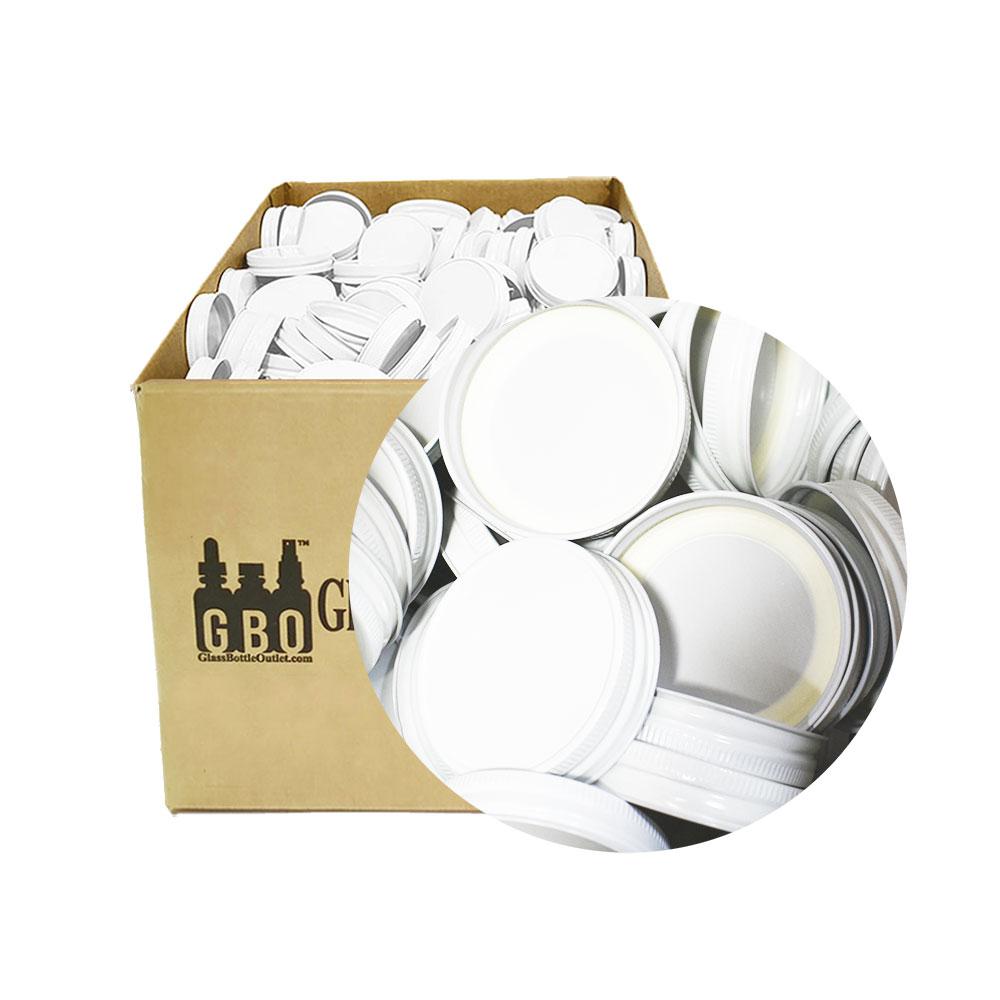 White Metal Lid (70/470) (Plastisol Lined Cap) (V14)