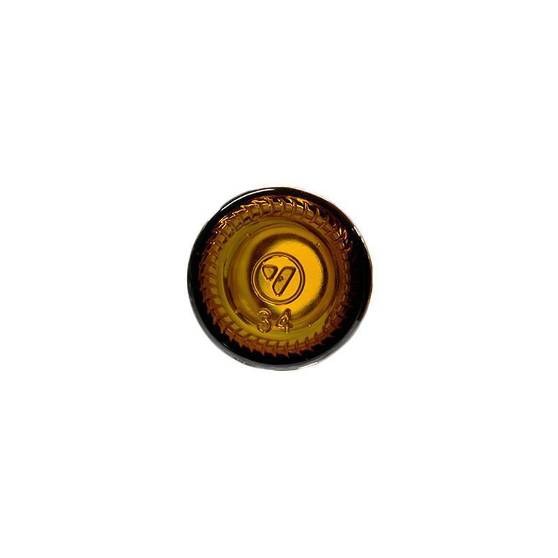 1 oz. Amber Boston Round with Black Fine-Mist Sprayer (Smooth) (.1 ml Per Spray) (20/400) (V5) (V15)