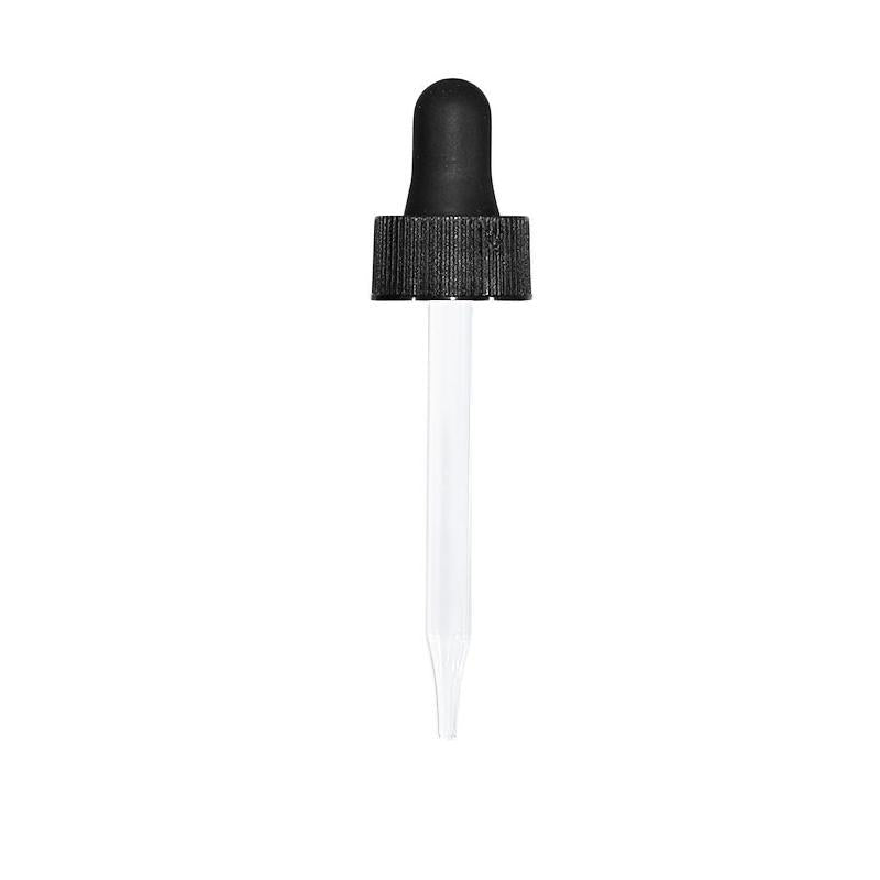 1 oz. Amber Boston Round with Black Glass Dropper (20/400) (V7) (V8)