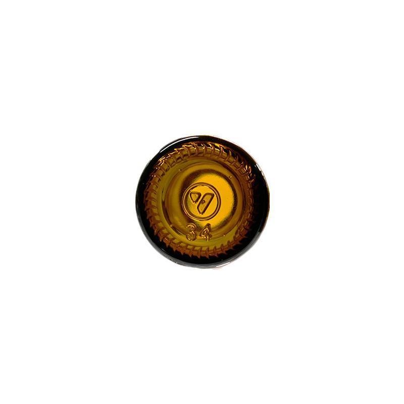 1 oz. Amber Boston Round with Reducer and Black Cap (20/400) (V5) (V1)