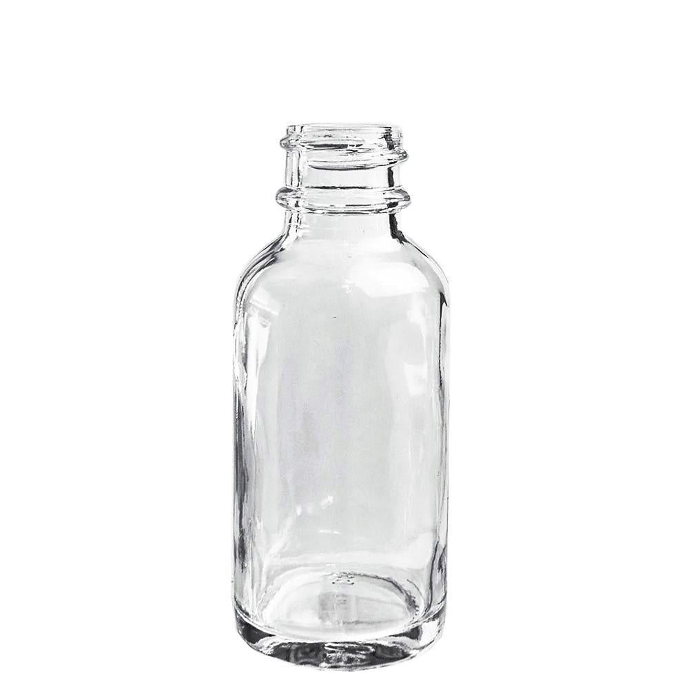 1 oz. Clear Boston Round with Black Child-Resistant Dropper (20/400) (V7) (V8)