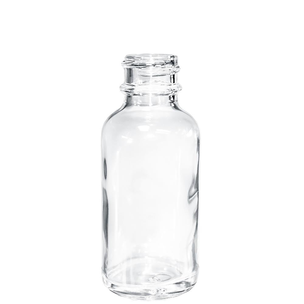 1 oz. Clear Boston Round with No Closure (20/400) (V8)