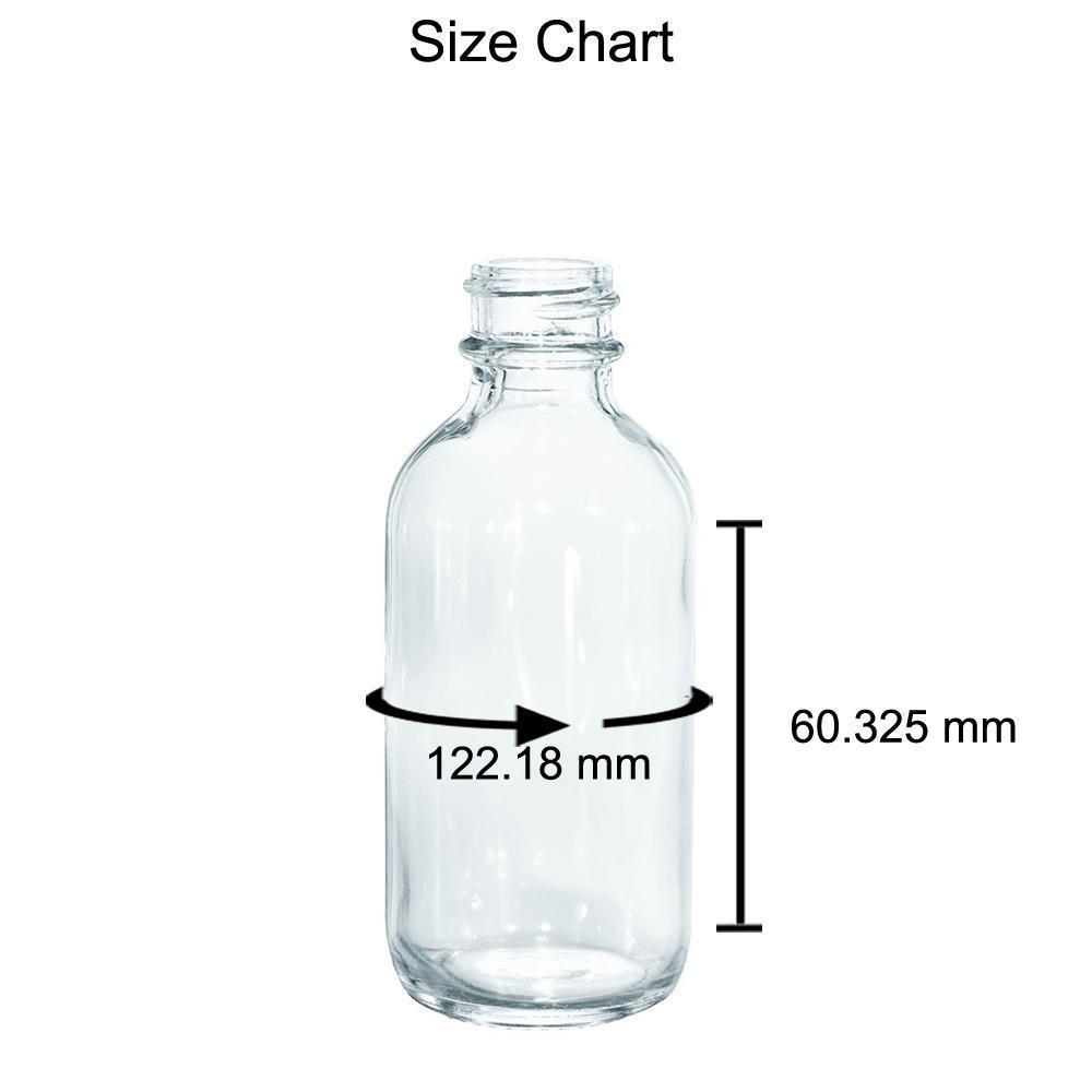 2 oz. Clear Boston Round with No Closure (20/400) (V8)