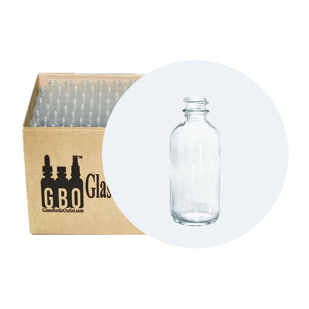 2 oz. Clear Boston Round with No Closure (20/400) (V8)