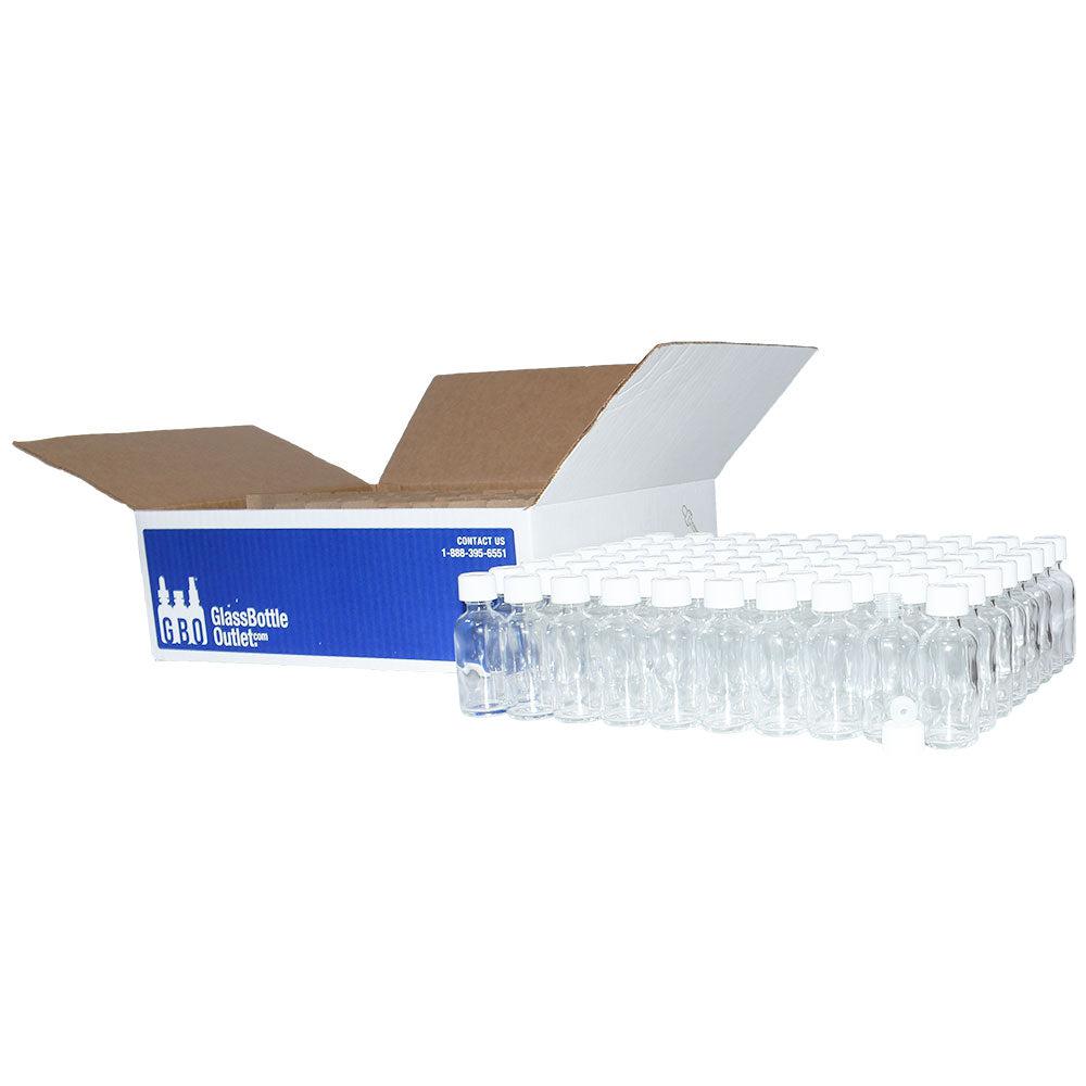 2 oz. Clear Boston Round with Reducer and White Child-Resistant Cap (20/400) (V5) (V6)