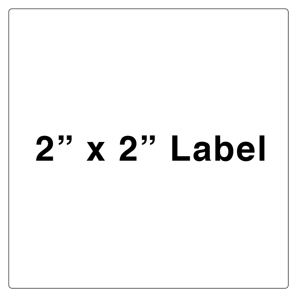 2" x 2" Custom Gloss Peel and Stick Labels (Fits: 1 and 2 oz. Boston Round)