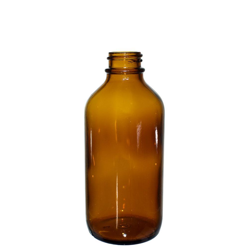 4 oz. Amber Boston Round with No Closure (22/400) (V5)