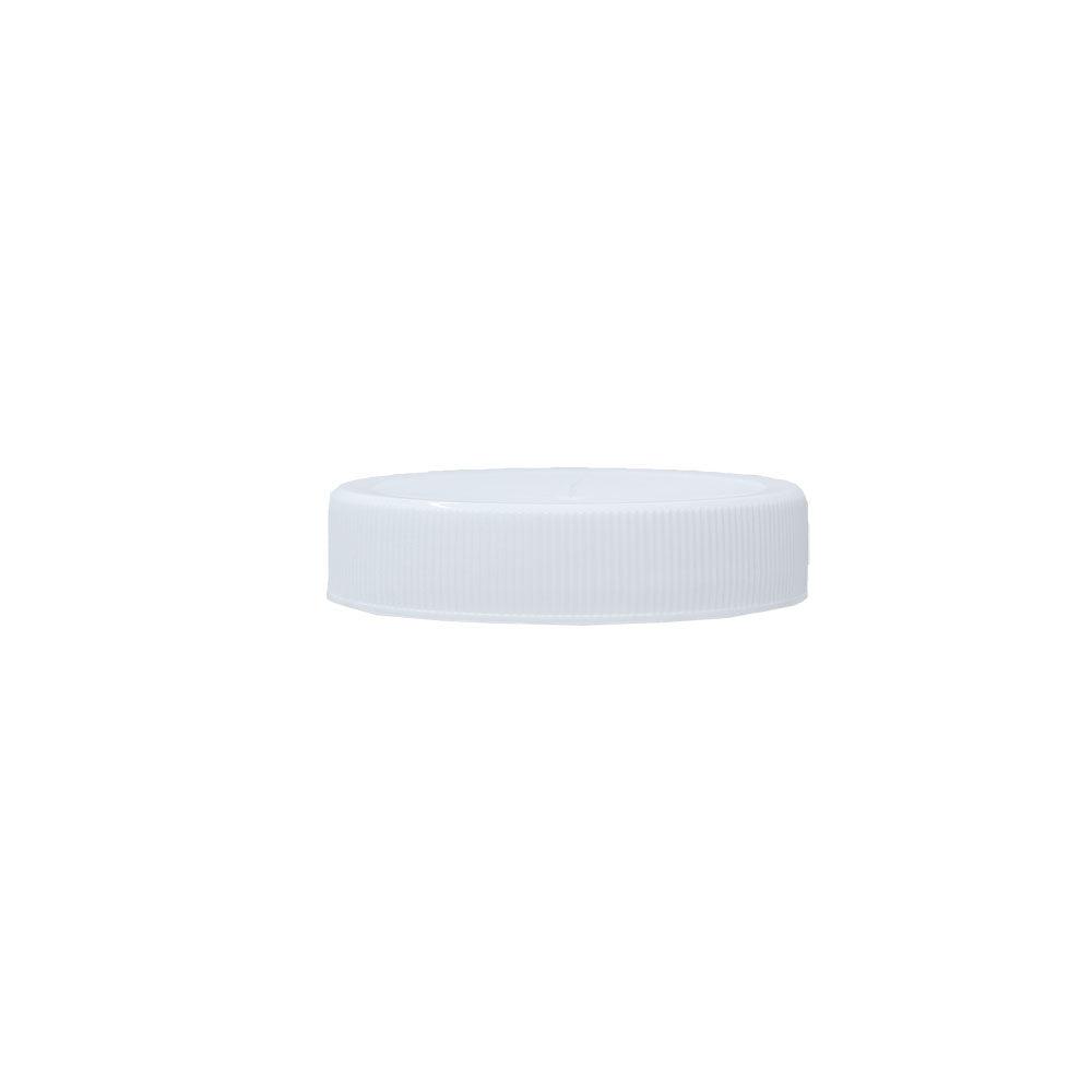 4 oz. Clear Glass Jar with White Plastic Cap (48/400) (V4) (V7)