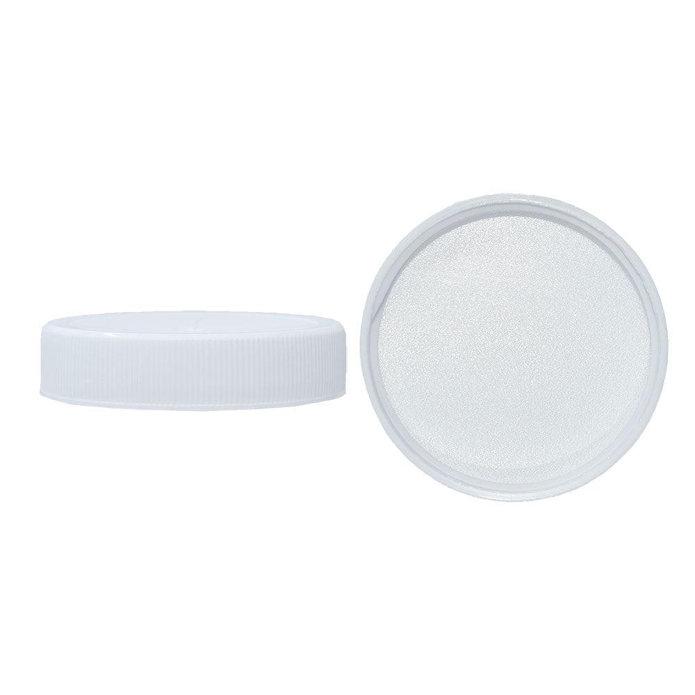 4 oz. Clear Glass Jar with White Plastic Cap (48/400) (V4) (V7)