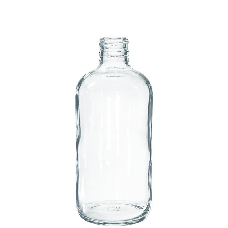 Clear Boston Round Glass Bottles - 8 oz