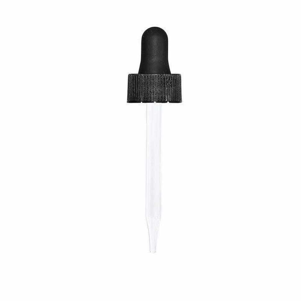 Black Glass Dropper (20-400) (1 oz.) (V8)