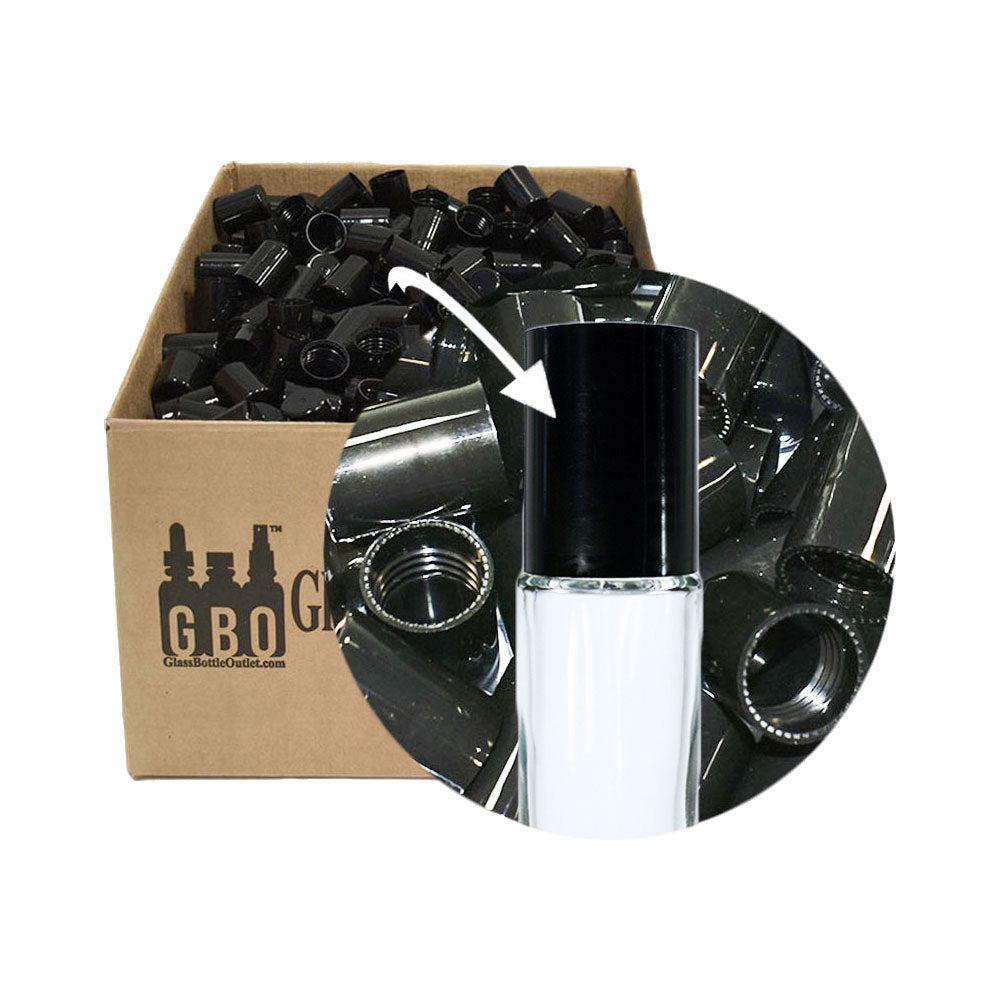 Black Roll-On Bottle Cap (Fits 5 & 10 ml)