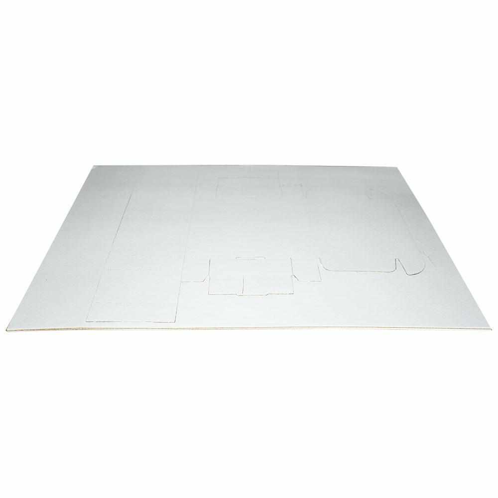 White Corrugated Box with 5 Dividers (Fits 5 1 oz. Boston Round)