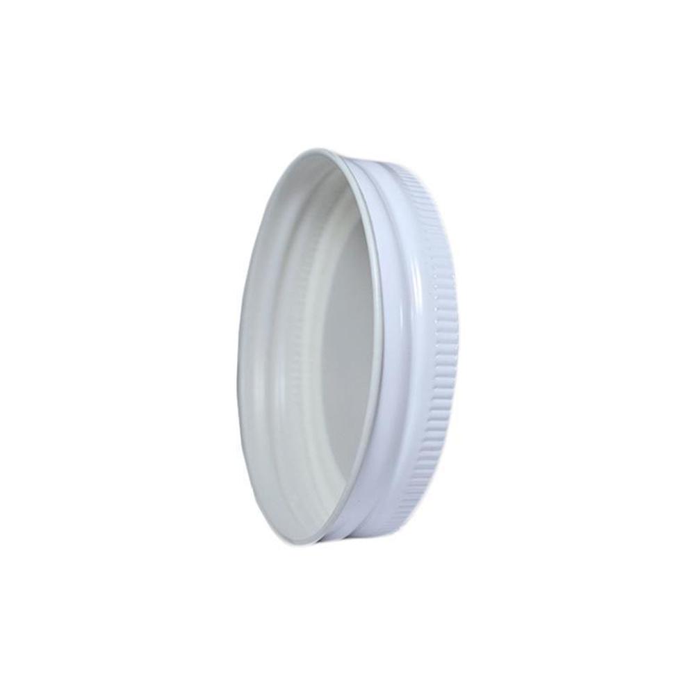 White Metal Lid (70/470) (Plastisol Lined Cap) (V14)