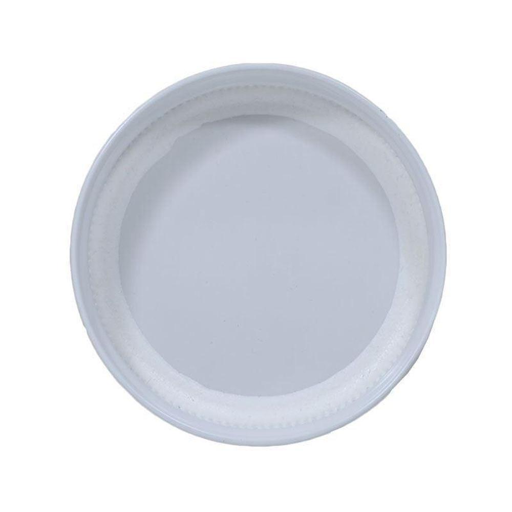 White Metal Lid (70/470) (Plastisol Lined Cap) (V14)