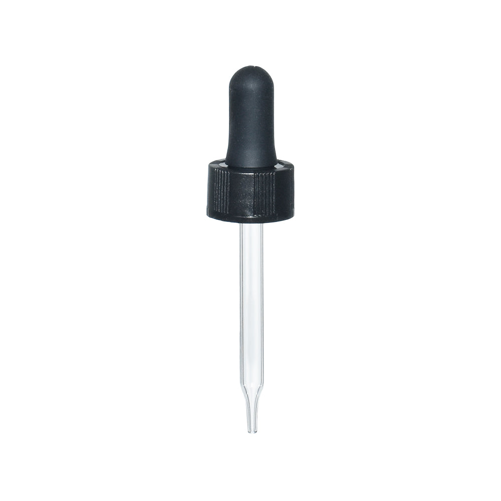 Black Glass Dropper (20-400) (1 oz.) (V20)