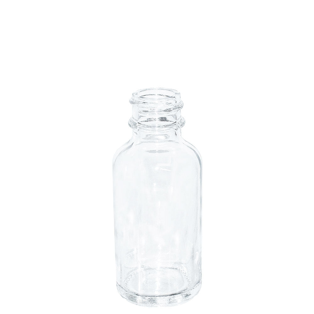 1 oz. Clear Boston Round with Black Fine-Mist Sprayer (Smooth) (.18 ml Per Spray) (20/400) (V23) (V15)