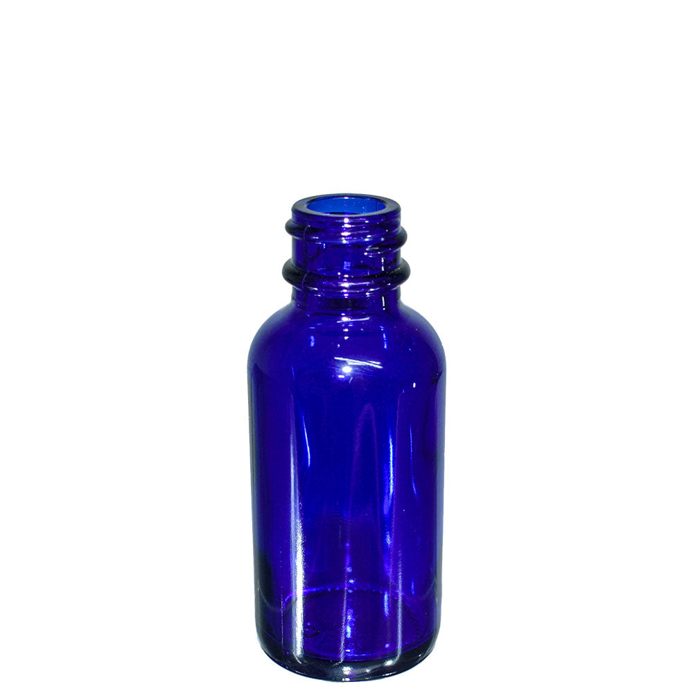 1 oz. Cobalt Blue Boston Round with Black Fine-Mist Sprayer (Smooth) (.18 ml Per Spray) (20/400) (V23) (V15)