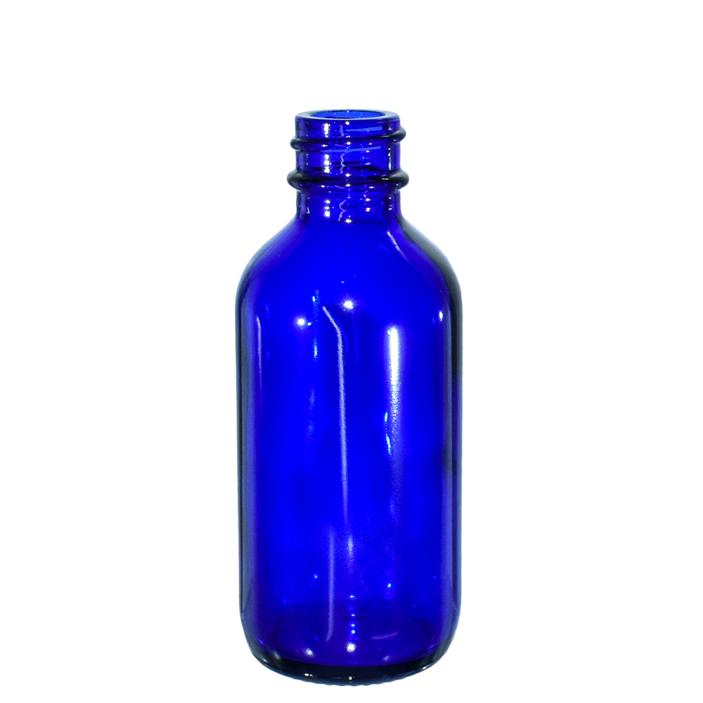 2 oz. Cobalt Blue Boston Round with Black Treatment Pump (20/400) (V23) (V8)