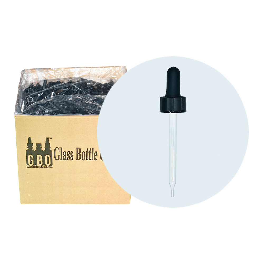 Black Glass Dropper (20-400) (2 oz.) (V20)