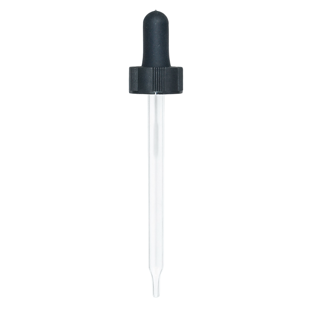 Black Glass Dropper (22-400) (4 oz.) (V20)