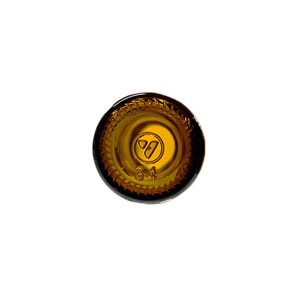4 oz. Amber Boston Round with Black Child-Resistant Glass Dropper (22/400) (V5) (V8)